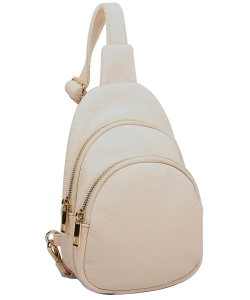 Fashion Multi Pocket Sling Bag ND124 NUDE